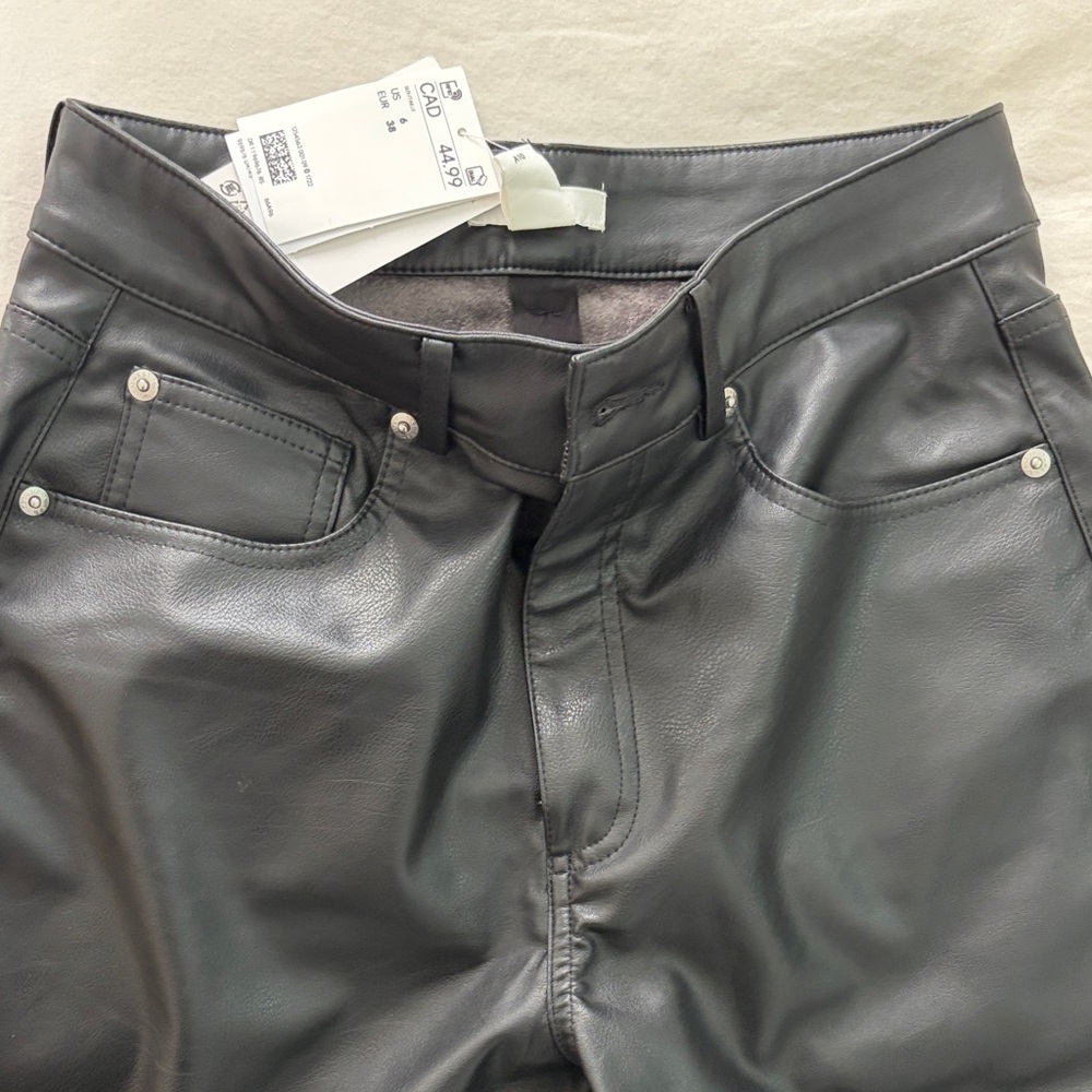 H&M Black vegan leather pants